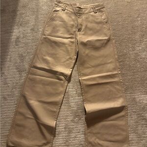 NWT Pilcro Tan Leather Flare Women's Jeans